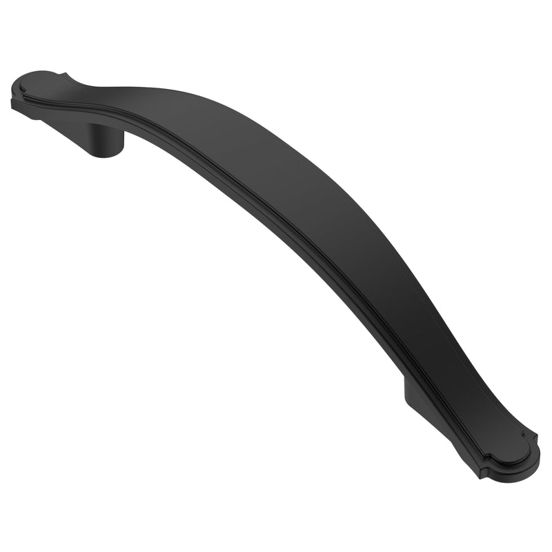 Alzassbg 10 Pack Matt Black Cabinet Pulls, 3-3/4 Inch(96mm) Hole Centers Cabinet Handles Arch Kitchen Hardware for Cabinets and Drawer AL3028MB Traditional - Matte Black 3-3/4" Hole Center