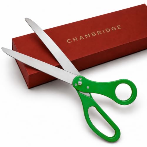 25 Inch Grand Opening Scissors Green – Giant 25" Ribbon Cutting Scissors Green for Special Events Inaugurations Business Openings & Celebrations