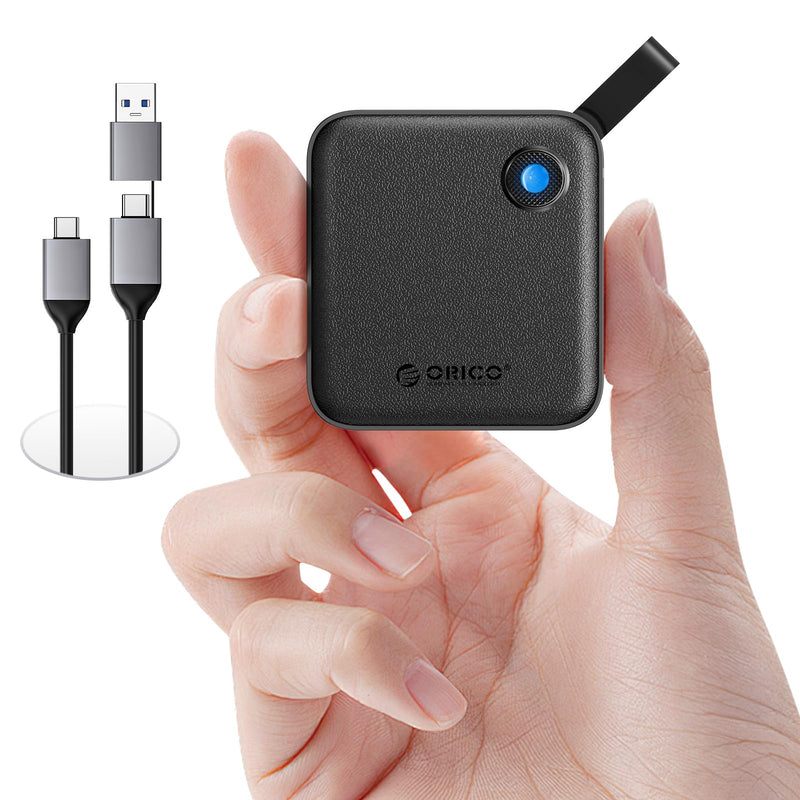 ORICO Portable SSD 1 TB with 2 in 1 USB C Cable, External Solid State Drives, Up to 460MB/s, Status Indicator, Reliable Storage for USB-C Smartphone, Tablet, PC - B5PLUS 1TB