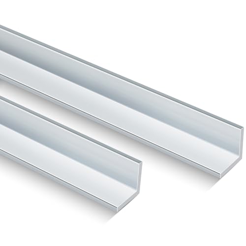 Blulu 2 Pcs Aluminum Angle Iron, 48" Long X 3/4" Wide X 1/8" Thick 48" Long X 1/8" Thick