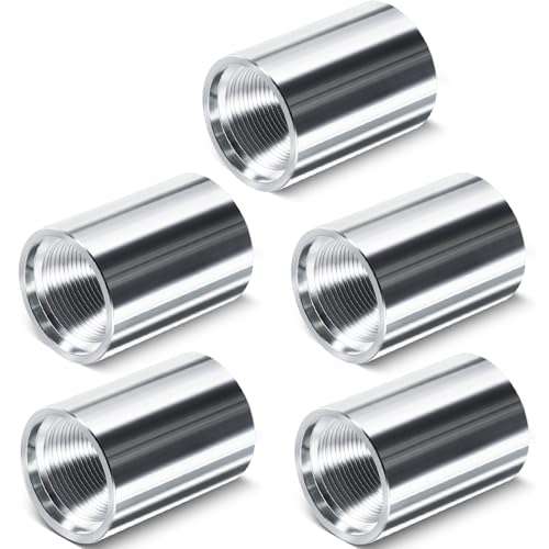 5 Pack 946 1-1/4" Drive Female Coupling for Well Point Hand Pump, Drive Sand Point Well Coupler Kit with Galvanized Steel Construction, Pitcher Pump Accessories