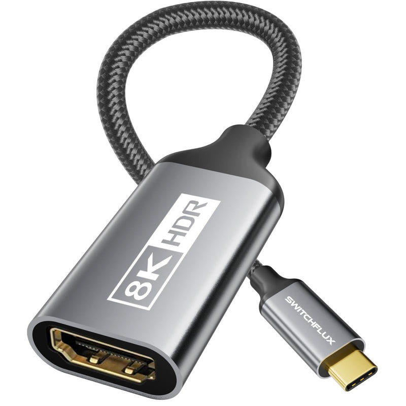 USB-C to HDMI 2.1 Adapter | 8K@60Hz,4K@144Hz,2K@165Hz High-Speed USB Type C 3.1 to HDMI 8K Converter [Thunderbolt 3/4 Compatible] for MacBook Pro/Air,iPad, Other USBC Laptops