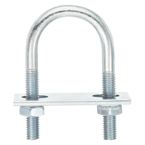 uxcell Round U-Bolts, 8 Set 35mm Inner Wd 75mm L M8 with Nuts and Plates 35mm Inner Width 75mm Length