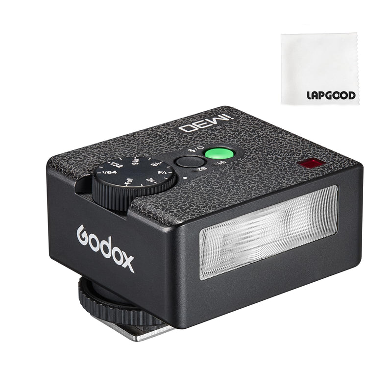 iM30 Mini Flash - Conpact & Portable Camera Flash GN 15, 7 Power Levels, Manual Flash for Canon/Sony zv1/Sony zve10/Nikon/Fuji-230 Full-Power Flashes/6500K±200K/3.6S Recycle
