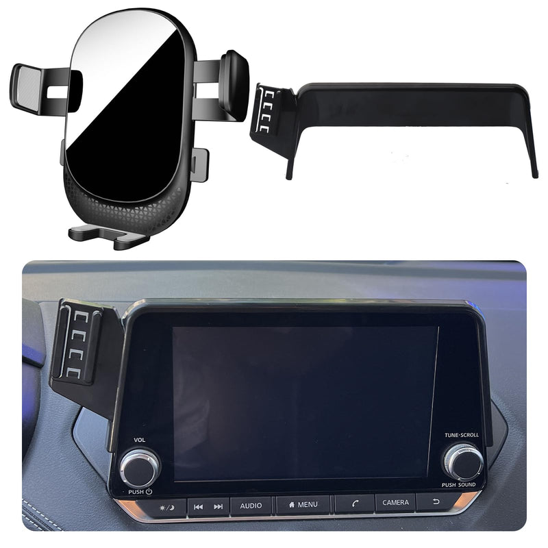 Car Phone Holder for Nissan Rogue Auto Accessories[Only for 2021-2025 Rogue's 8-inch Touchscreen][XX NO Fit 9-in & 12.3-inch Touchscreen XX][Auto Lock Hands Free Automobile Cell Phone Mount] 2021-2025 Rogue 8-inch Screen