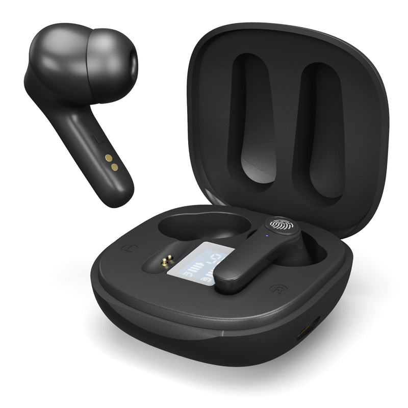 Language Translator Earbuds: 3in1 Translator Earphones 144 Languages & Accents, 8 Offline Translation Packs Translation Device in Real Time fit iOS & Android, Dark Matte Black