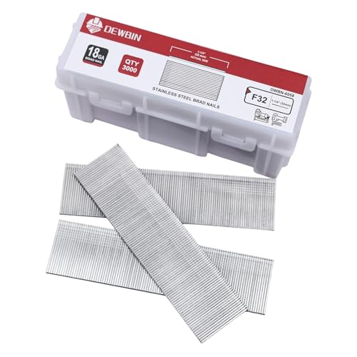 18 Gauge Stainless Steel Brad Nails, 3000 Counts 1-1/4-Inch 18GA Brad Nails, Nail Gun Nails for Pneumatic, Electric Brad Nailer Gun