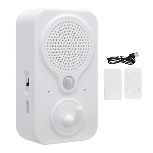 Motion Activated Voice Player, PIR Infrared Motion Sensor, Activated Sound Speaker with USB Cable, Door Welcome Alarm for Shop, Factory Supermarket