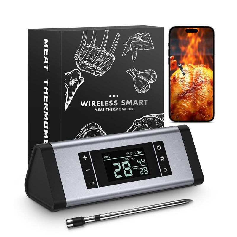 800FT Wireless Meat Thermometer,Digital Cooking Thermometer with 1 Probes-Wireless Rechargeable, Alarm Function,Instant Read Food Thermometer with iOS & Android App,for Grilling Smoking Oven BBQ Single Probe #2