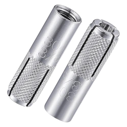 MIGHTY FASTENERS Premium 304 Stainless Steel Knurled Drop-in Anchor, 3/8"-16 X 1-9/16" – Heavy Duty, Corrosion Resistant Expansion Anchor for Concrete and Masonry Applications 25 3/8¨-16