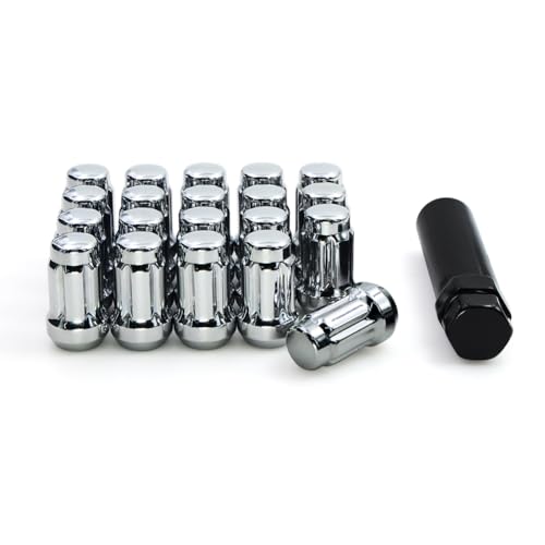 49034-04-20AM Chrome 1/2"-20 Spline Lug Nut with Key, 20 Pack