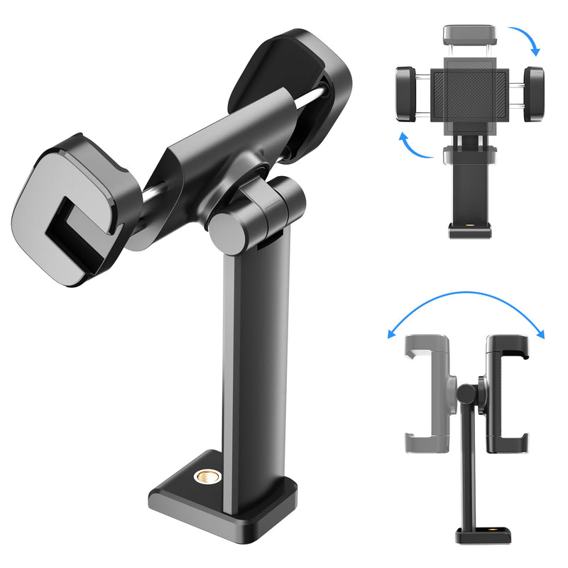 Phone Tripod Mount with 1/4" Screw Thread, 360° Rotate 180° Tilt Tripod Phone Holder Replacement with Cold Shoe, Versatile Tripod Mount Adapter for iPhone, Tripod, Selfie Stick, Camera Stand