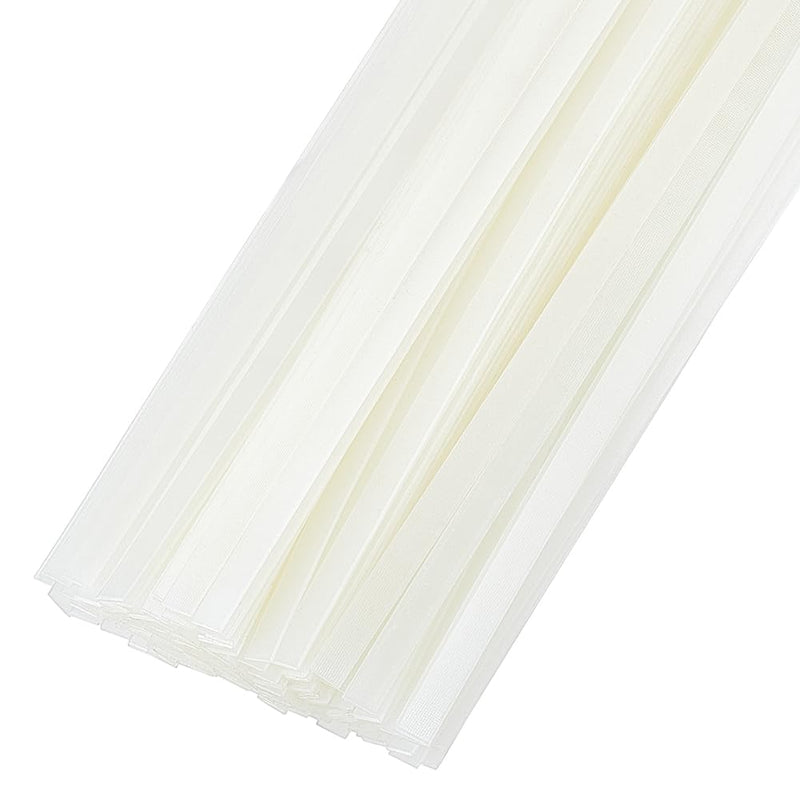 BENECREAT 120Pcs White Thermal Glue Strips, 11.2x0.2inch Long Thermal Pictures Binding Glue Strips for Albums Crafts Textbook Books, 1mm Thick
