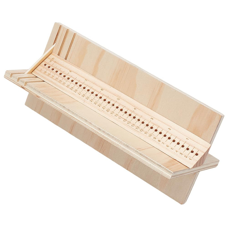 BENECREAT 9 Inch Wood Bookbinding Punching Tool, Pine Book Binding Cradle, Book Binding Supplies for DIY Notebook Journals Planners, Bookbinding Beginner Tool for Equal Distances