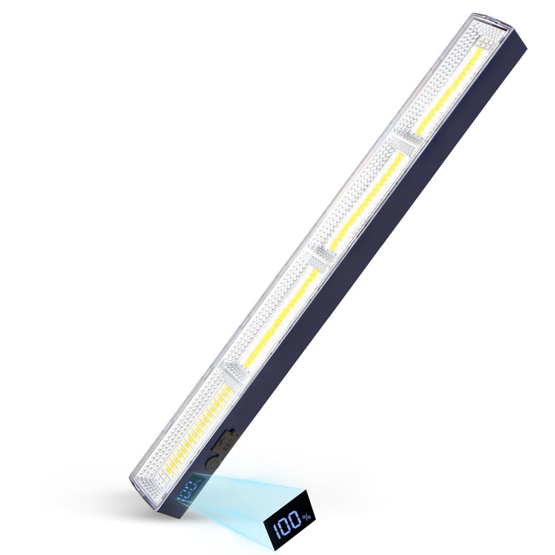 Magnetic Light BAR,15.75-inches 7500mAh 8000 Lumens Rechargeable Portable Lamp Built-in 216-LED Bulbs,with Handy Hook with 2 Magnets Endurance Blue 15.75"