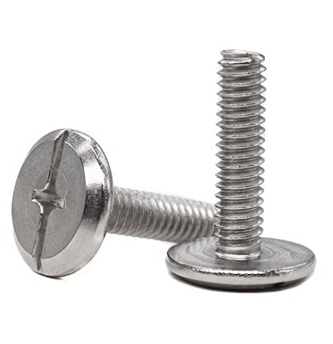 cSeao Hurricane Bolts - Sidewalk Screws, 1/4"-20 x 1-1/4 Inches, Fabric Fasteners for Hurricane Panels, Pack of 100