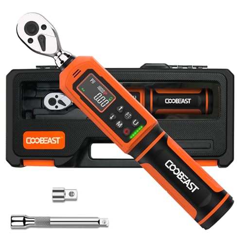 1/4 Drive Digital Torque Wrench,Preset Value(0.33-22.1 Ft.lbs./0.45-30Nm) Orange 1/4-inch (0.33-22.1 Ft.lbs./0.45-30Nm)