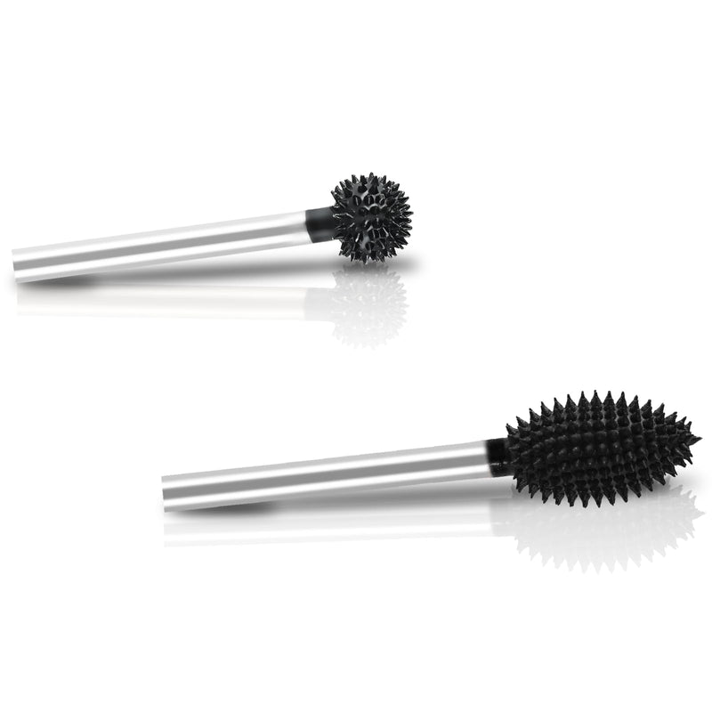 CAELUM 2Pcs Carbide Rotary Burr Kit, 1/8" Shank Wood Carving Burr Bits for Dremel Rotary Tools, Coarse Sphere & Flame Bits for Fast Shaping, Hollowing, Grooving, Wood, Plastic, Rubber & Foam 2Pcs-Flame, Sphere