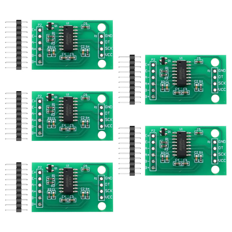 HX711 Binghe 5 Pieces Pressure Sensor 24 Bit A/D Precision Load Cells High Precision Weighing Sensor Module Compatible with Arduino