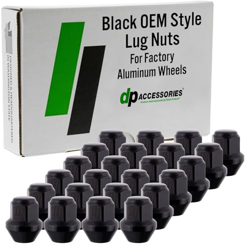 DPAccessories Lug Nuts Compatible with 2019-2023 Ford Ranger | Black OEM Style | Factory Aluminum Wheels Only | Set of 24 Wheel Nuts | DFORAN04F-BK/1 2019-2023 Factory Wheels