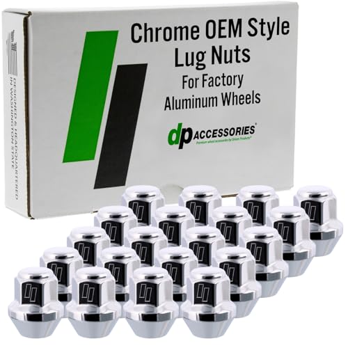 DPAccessories Lug Nuts Compatible with 2007-2017 Jeep Patriot | Chrome OEM Style | Factory Aluminum Wheels Only | Set of 20 Wheel Nuts | DJEPAT01F-CH/1 2007-2017 Factory Wheels