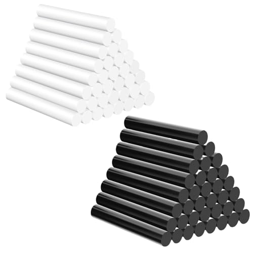 ENPOINT White& Black Hot Glue Sticks, 0.43 x 3.93 in for Arts, DIY, Home General Repair, Holiday Gift Crafts, Bonding, Decoration