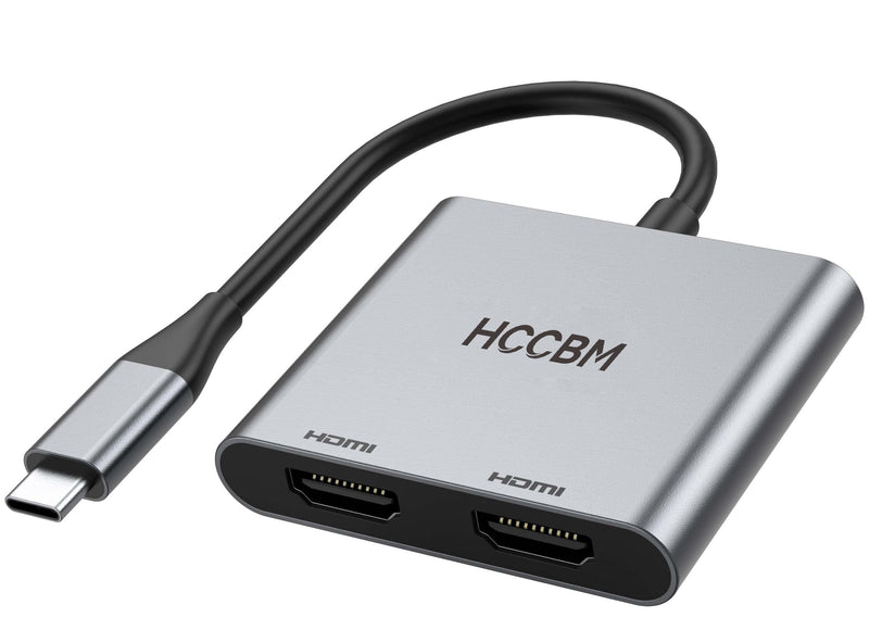 USB C to Dual HDMI Adapter, Dual Monitors Adapter USB C Adapter USB C Hub with 2 HDMI Docking Station 4K @60hz for Laptop HP Dell Surface Lenovo Thinkpad…