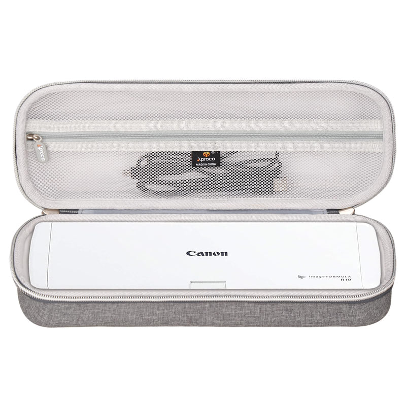 Aproca Grey Portable Hard Storage Case, for Canon ImageFORMULA R10 / ImageFORMULA P-215II Portable Document Scanner