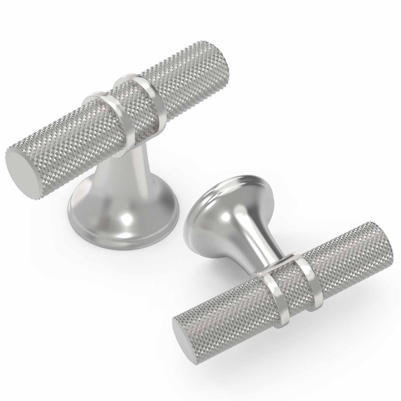10 Pack Cabinet knurled Knobs Brushed Satin Nickel Kitchen Cabinet Knobs Aluminum and Zinc Alloy Drawer Pulls Solid Cabinet Hardware Brushed Satin Nickel Knurled 10
