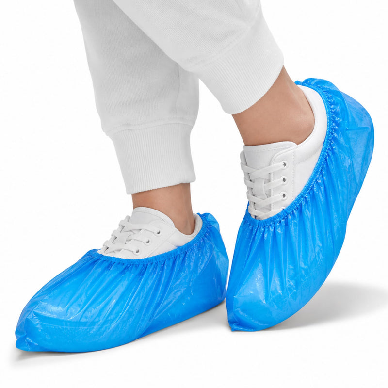 3 g CPE Shoe Covers Disposable Strong Blue CPE Overshoes Rain Cover Shoe Waterproof Latex Free Shoe Protection Shoe Cover Construction Medicine Hygiene 1/10/20 Pack