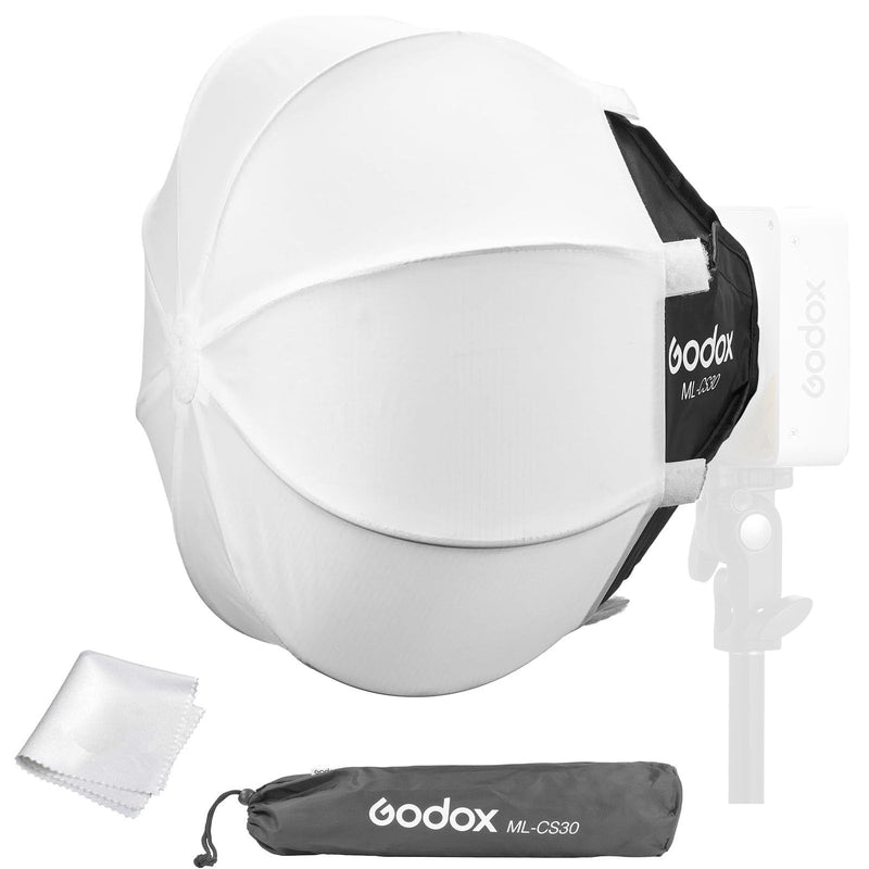 Godox ML100BI Softbox,GODOXML-CS30 Ball Softbox, GODOX ML100R Collapsible Lantern Softbox, 11.8"x11.8"/30x30cm Godox Mount Soft Box for ML100R ML100Bi ML60IIBi ML60Bi ML60 ML30Bi ML30