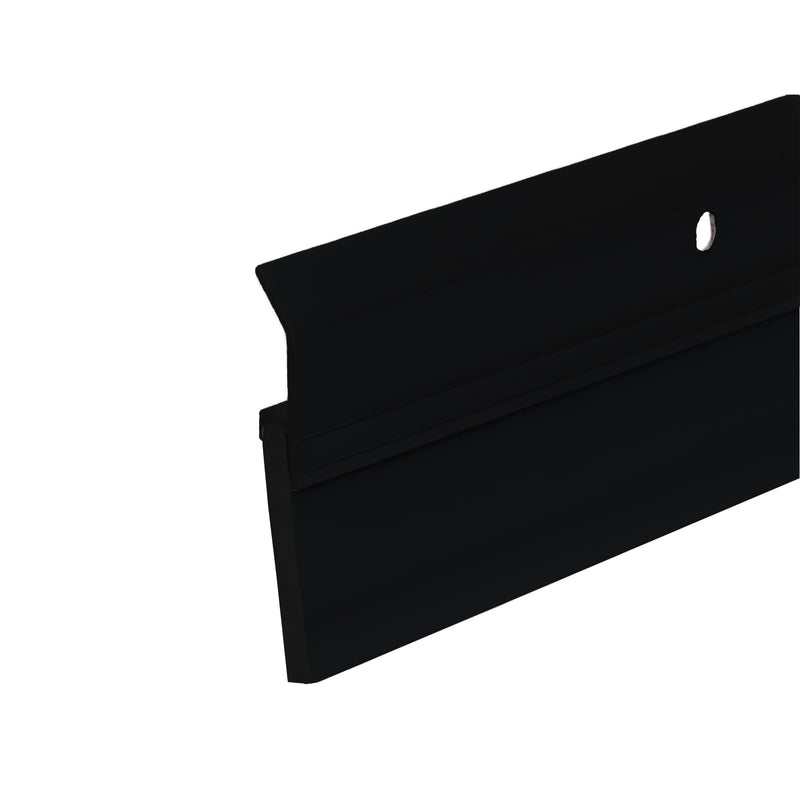 Heavy Duty Weight Aluminum with Long Vinyl Door Sweep (Black, 4 FT) Black