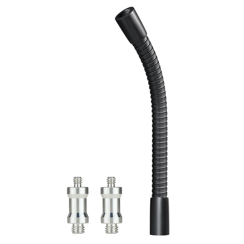 Heavy-Duty 13" Flexible Gooseneck Arm Extension Tube Bar Rod Kit Flex Mount with 1/4" & 3/8" Threads for Mobile Phones Cameras Mic Lighting and More Fits Most Stands Tripods Rigs Grips and Clamps 13 Inch