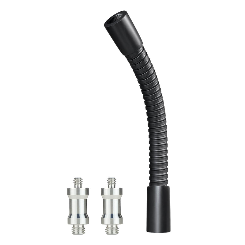 Heavy-Duty 9" Flexible Gooseneck Arm Extension Tube Bar Rod Kit Flex Mount with 1/4" & 3/8" Threads for Mobile Phones Cameras Mic Lighting and More Fits Most Stands Tripods Rigs Grips and Clamps 9 Inch