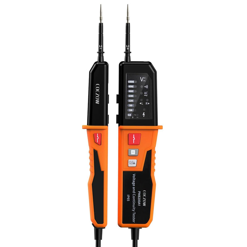 Voltage Tester, Continuity Tester, Automatic Range 12V ~ 1000V, IP65 Multifunctional Comprehensive Electrical Tester, Can Measure AC/DC Voltage, Phase Sequence, Continuity, RCD, Battery-Free PM8200A1
