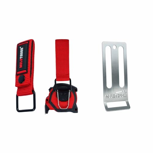 MELOTOUGH Measuring Tape Holder Tape Measure Holder Drill Impact Tool Holster,Drill Belt Holder,Drill Holder for Tool Belt,Drill Holster