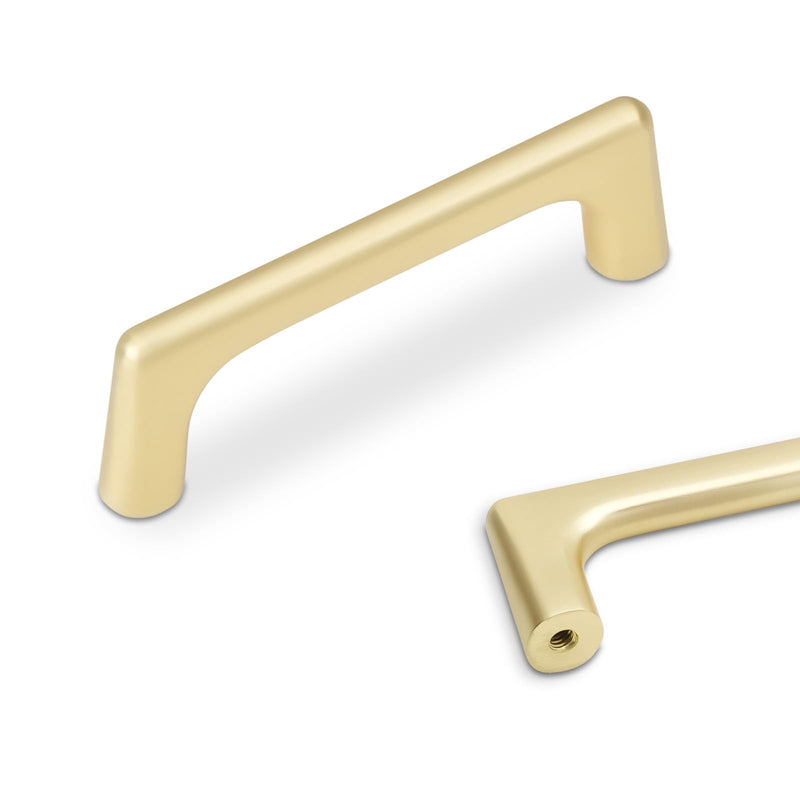 10 Pack 3 Inch(76mm) Brushed Gold Kitchen Cabinet Handles Cabinet Pulls Gold Drawer Pulls Kitchen Cabinet Hardware Kitchen Handles Drawer Pulls Dresser Handles Pull - 3'' Hole Center(76mm) 10