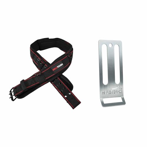 MELOTOUGH Padded Tool Belt with D ring for men construction Strong Durable Double Metal Roller Buckle,