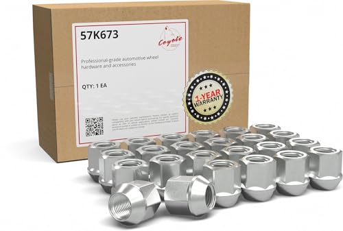 Wheel Accessories Parts 24 Pcs M14x2 14x2 Thread OE Bulge Acorn Lug Nuts 1" Long Zinc 13/16" 21mm Hex Fits Ford F-150 Expedition Transit｜ Lincoln Navigator M14 x 2.0 Ford F-150 2004