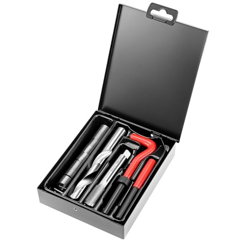 QWORK 12-Piece Stainless Steel M14x1.5 Thread Inserts Kit for Female Thread Repair and Quick Conversion