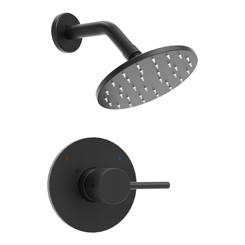 Replacement for Delta Shower Trim Kit 14 Series, Bathroom Matte Black Shower Faucet Set, 6-Inch Black Shower Head and Handle Set(Valve/Cartridge Not Included) Matte Black without Tub Spout
