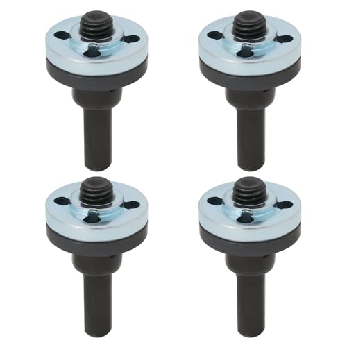 Angle Grinder Connecting Rod Adapter M10 53 x 30 mm High-Speed Steel Drill Mandrel Adapter for Cutting Disc Polishing Disc and Polishing Sponge Pack of 4
