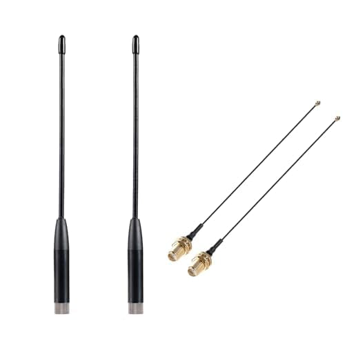 10dBi Meshtastic 915MHz LoRa Soft Whip Antenna with SMA Male Connector for Heltec V3 Meshtastic LORA32 915MHz ESP32 LoRa OLED Board + IPEX Extension Cable Adapter（2 Sets）, Eifagur Soft Antenna
