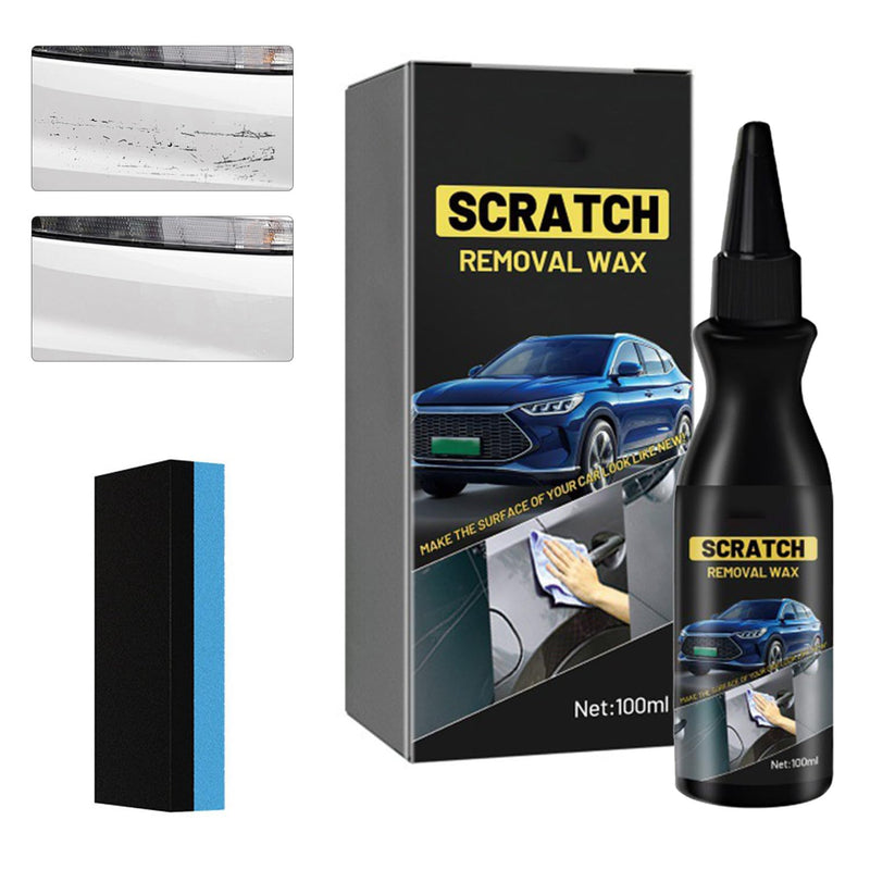 Car Paint Scratch Repair, 2025 New Car Scratch Remover for Vehicles, Scratch Repair Polishing Wax for Car Paint, Premium Scratch Remover Kit with Sponge for Vehicles for Deep Scratches (1PCS) black