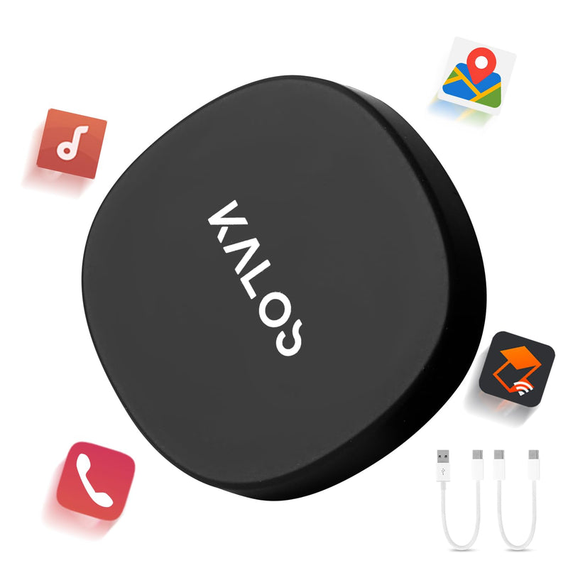 KALOS Android Auto Wireless Adapter,Convert Factory Wired Android Auto to Wireless, Mini Android Auto Dongle, Instant Connection,Plug & Play, Auto-Connect,Compatible with Android 11+ & Cars from 2015