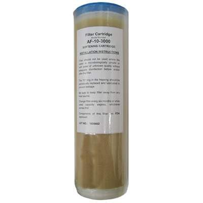 IPW Industries Inc -(AF-10-3000) 9.75"x3" Water Softening Clear Body Water Filter Cartridge | Aries 10" x 2.5" | Removes Hard Water Minerals