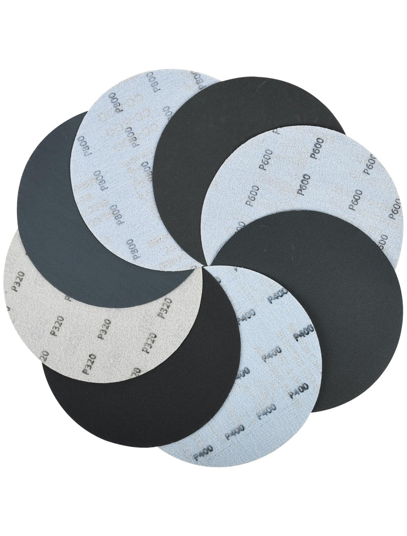180 mm Sandpaper Grit 320/400/600/800 for Car Paint Repair, Metal Polish & Wood Surfaces (Pack of 20) 0 hole, grit 320/400/600/800