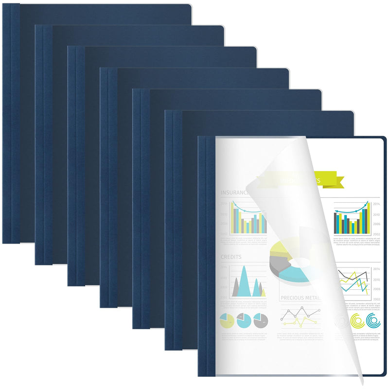 10 Pcs Thermal Binding Covers, 8.5 x 11 Inch Letter Size, 1 Inch Spine Holds 240 Sheets, Clear Front Paper Back Report Cover Suitable for Schools Offices Presentation(Blue) Blue