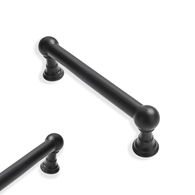 10 Pack 3 Inch Hole Center Black Cabinet pulls 100% Solid Heavy Duty Dresser Pulls Cabinet Drawer Pulls for Kitchen Cupboard Hardware 10