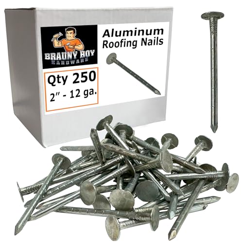 2”- ALUMINUM - Roofing Vinyl siding facia nails - 6d - Qty (250) 250-nails